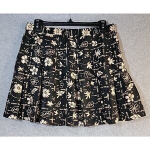 LILY'S OF BEVERLY HILLS Tennis Skirt Pickleball Sz 14 Vtg Floral Print Silky